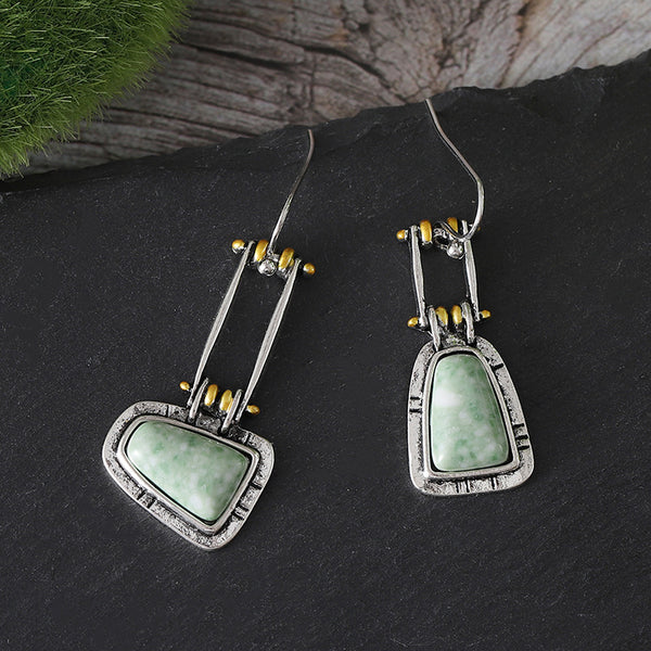 Turquoise Jade Gemstone Earrings