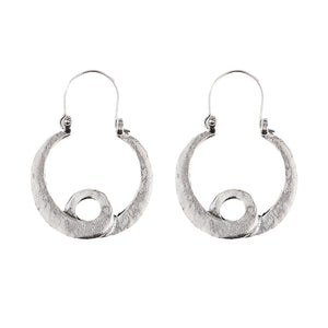 Gypsy Spiral Design Metal Earrings