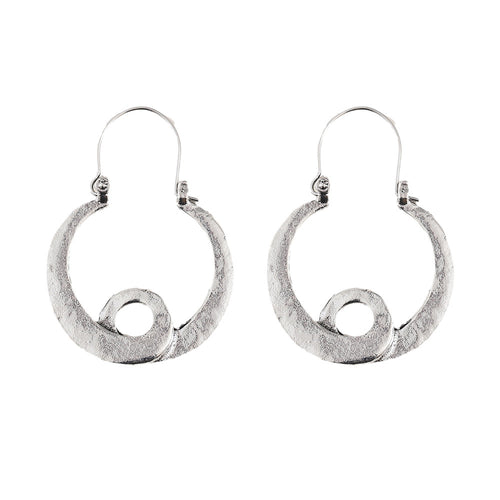 Gypsy Spiral Design Metal Earrings