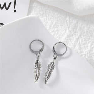 Leaf Wing Tassel Earrings