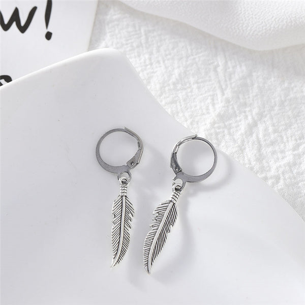 Leaf Wing Tassel Earrings