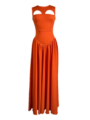 Cutout Flowy Maxi Dress