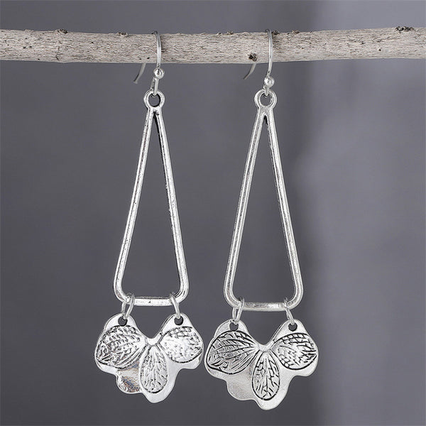 Personalized Geometric Triangle Dangle Earrings