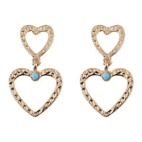 Heart Shaped Dangle Earrings