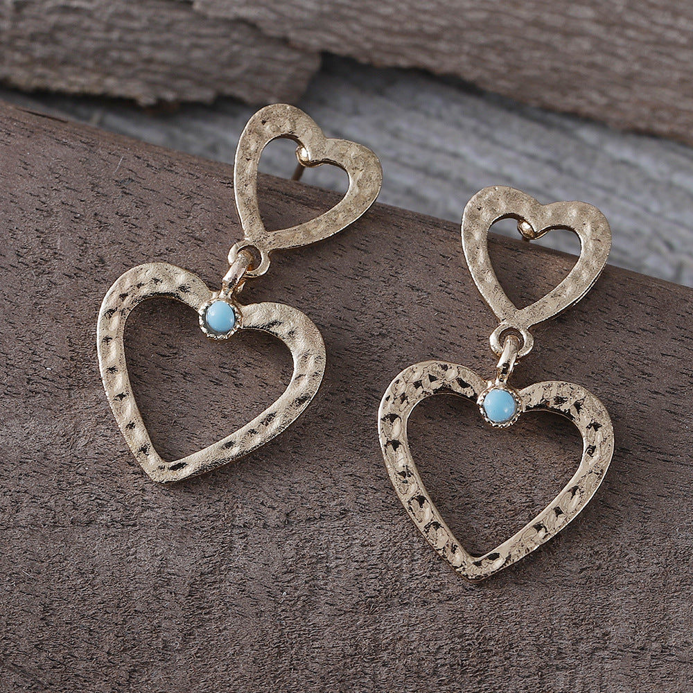 Heart Shaped Dangle Earrings