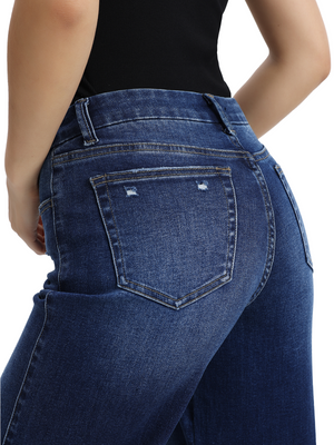 ONESO Women Mid Rise Wide Leg Jeans