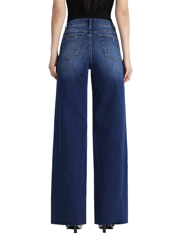 ONESO Women Mid Rise Wide Leg Jeans