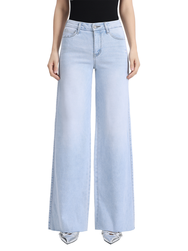 ONESO Women Classic Mid Rise Wide Leg Jeans