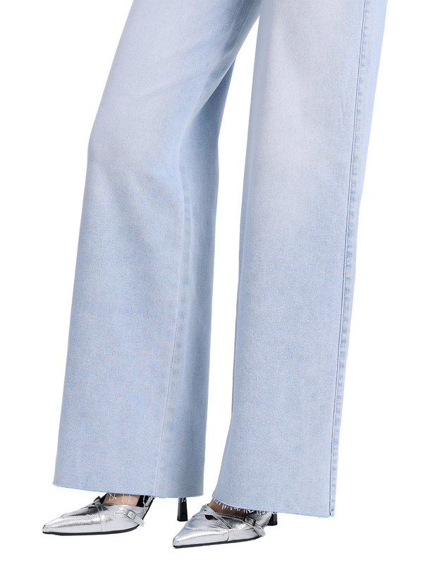 ONESO Women Classic Mid Rise Wide Leg Jeans