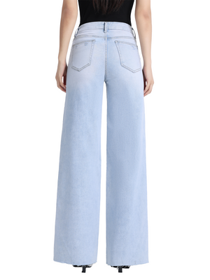 ONESO Women Classic Mid Rise Wide Leg Jeans