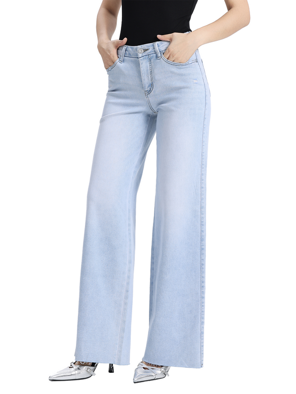 ONESO Women Classic Mid Rise Wide Leg Jeans