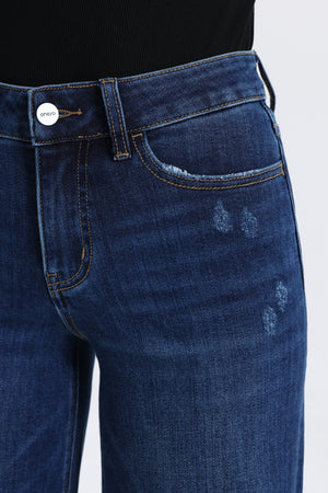 ONESO Women Effortless Coastal Mid Rise Wide Leg Jeans – Petite & Tall