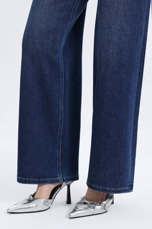 ONESO Women Effortless Coastal Mid Rise Wide Leg Jeans – Petite & Tall