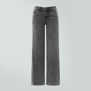 ONESO BBL Wide Leg Jeans for Women Stretchy Mid Low Rise Butts Lifting Baggy Jeans Trendy Loose Fit Cute Mom Jeans
