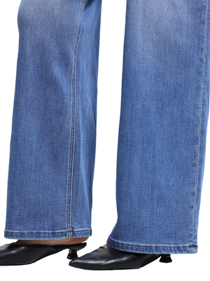 ONESO Effortless Mid Rise Wide Leg BBL Jeans