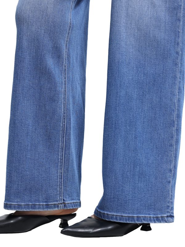 ONESO Effortless Mid Rise Wide Leg BBL Jeans