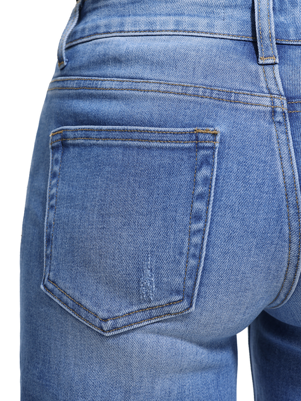 ONESO Effortless Mid Rise Wide Leg BBL Jeans