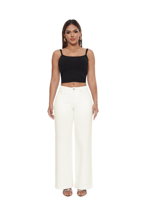ONESO BBL Wide Leg Jeans for Women Stretchy Mid Low Rise Butts Lifting Baggy Jeans Trendy Loose Fit Cute Mom Jean Casual White
