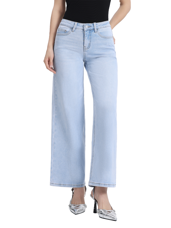 ONESO Women Effortless Coastal Mid Rise Wide Leg Jeans – Petite & Tall