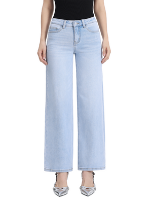 ONESO Women Effortless Coastal Mid Rise Wide Leg Jeans – Petite & Tall