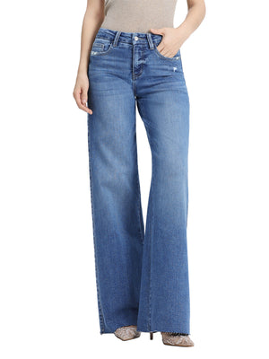 ONESO Women Modern Mid Rise Wide Leg Jeans