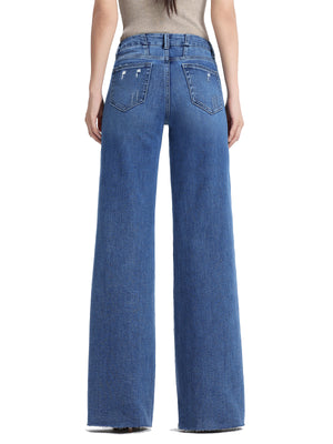 ONESO Women Modern Mid Rise Wide Leg Jeans