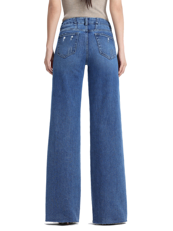 ONESO Women Modern Mid Rise Wide Leg Jeans