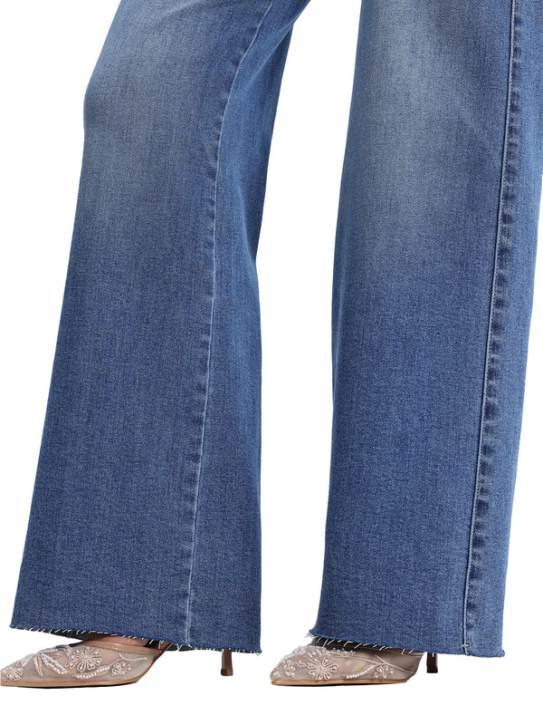 ONESO Women Modern Mid Rise Wide Leg Jeans