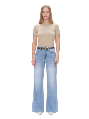 ONESO High Waist Light Blue Wide Leg Jeans