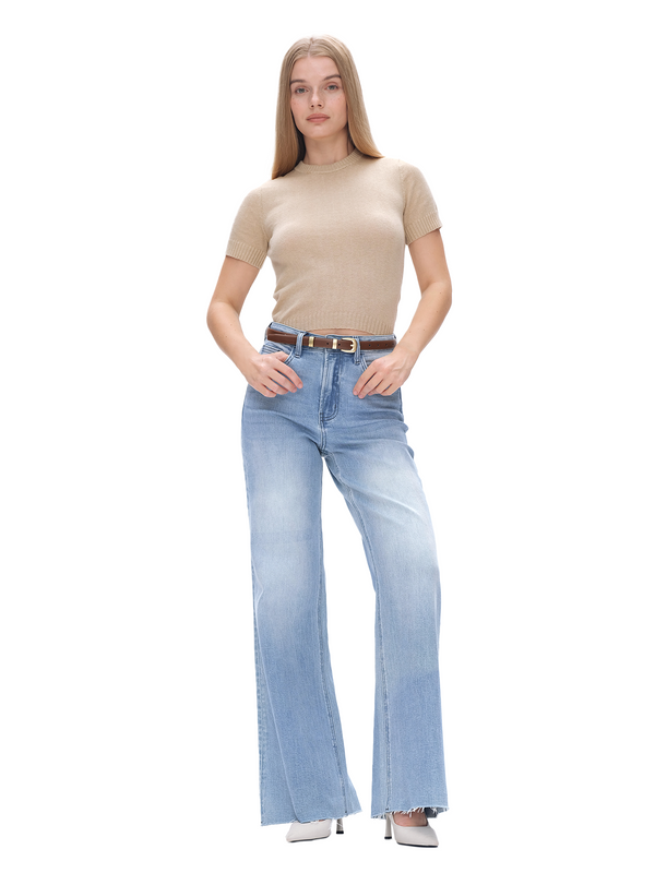BlueMoment High Rise Light Blue Wide Leg Jeans