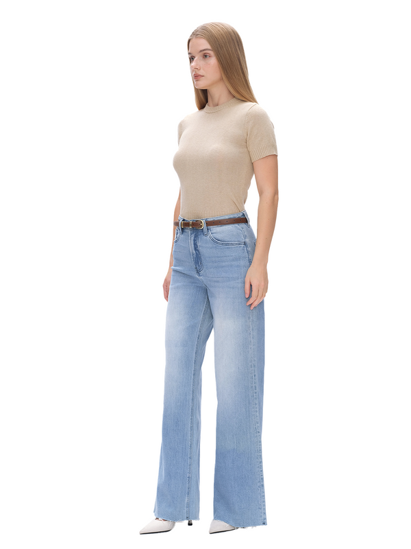 BlueMoment High Rise Light Blue Wide Leg Jeans
