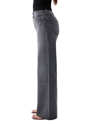 ONESO Gray High Rise Wide Leg Jeans