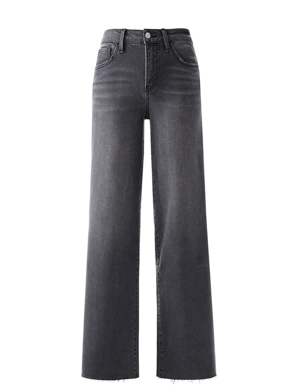 ONESO Gray High Rise Wide Leg Jeans