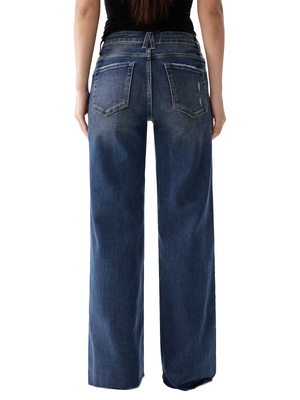 ONESO Vintage Blue High Rise Wide Leg Jeans