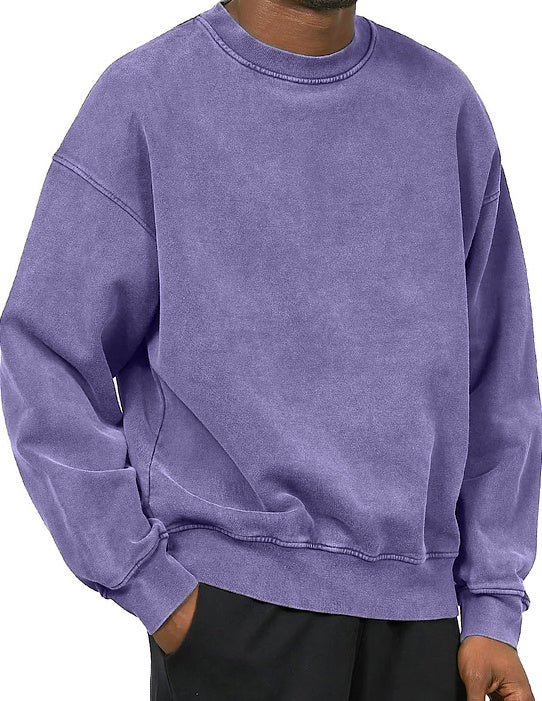 Men's Basic Round Neck Long Sleeve Sweatshirt