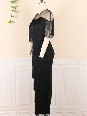 Mesh Tassel Party Dress