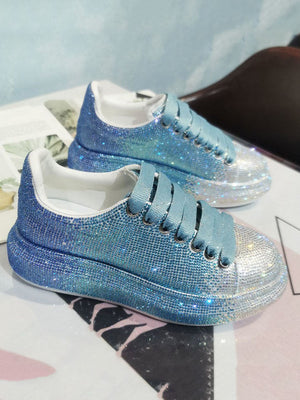 Gradient Rhinestone Sneakers