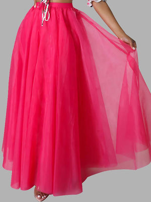 High Waist Solid Color Skirt