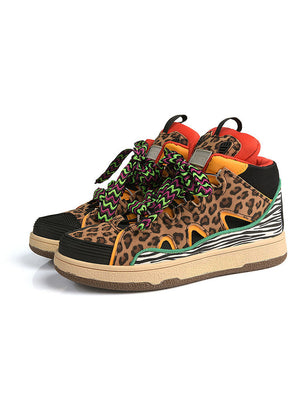 Leopard High Top Sneakers