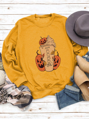 Halloween Pumpkin Cup Sweatshirt