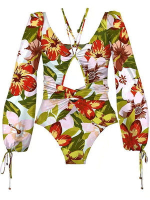 Tropical Cut-out Swimsuit