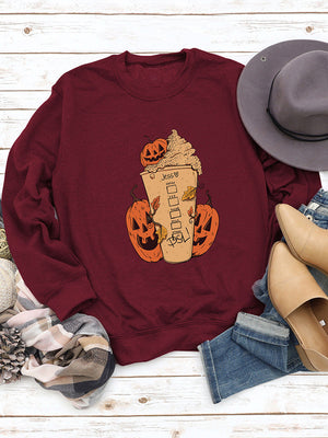 Halloween Pumpkin Cup Sweatshirt