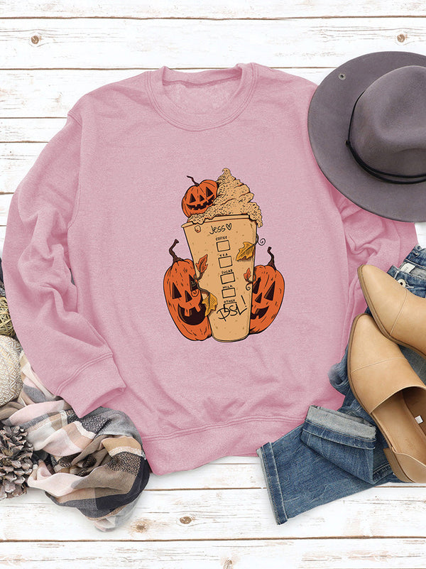 Halloween Pumpkin Cup Sweatshirt