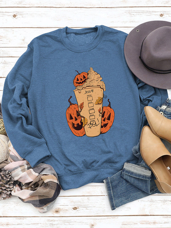 Halloween Pumpkin Cup Sweatshirt