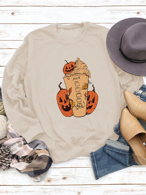 Halloween Pumpkin Cup Sweatshirt