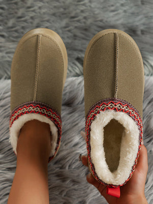 Faux Suede Fur Lining Slides