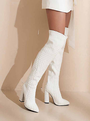 Towel Pointed Toe Boots