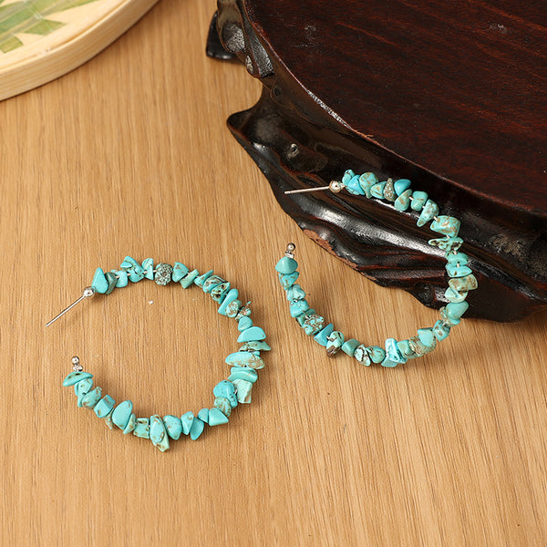 New Gravel Turquoise Earrings