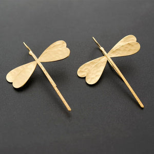 Minimalist dragonfly earrings