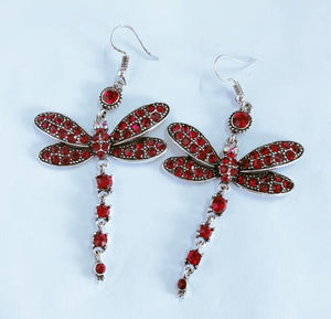 Dragonfly Crystal Earrings